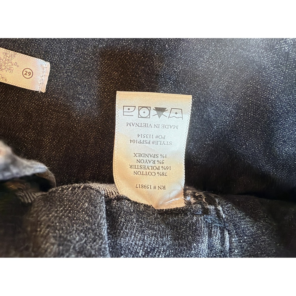 Altar'd State Washed Black Flare Jeans High Rise Seam Detail Size 26 PSPP104 - Picture 4 of 7